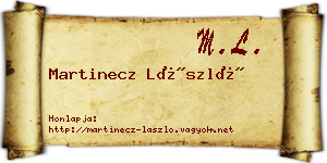 Martinecz László névjegykártya